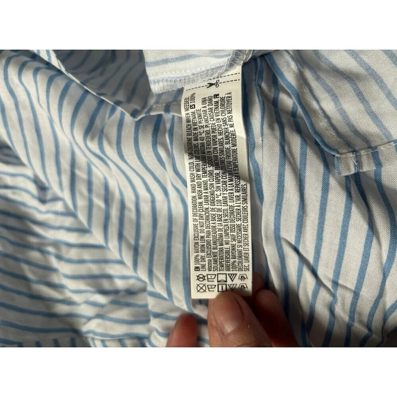 Forever 21 Women’s Shirt Dress, Striped Size Large Rayon Cotton Casual - Picture 4 of 7